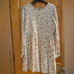 American Eagle Floral Cream Dress